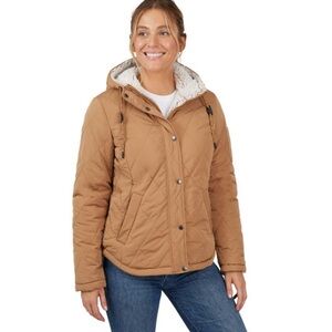 The Free Country Women's Stratus Lite Reversible Jacket Camel, Size PL